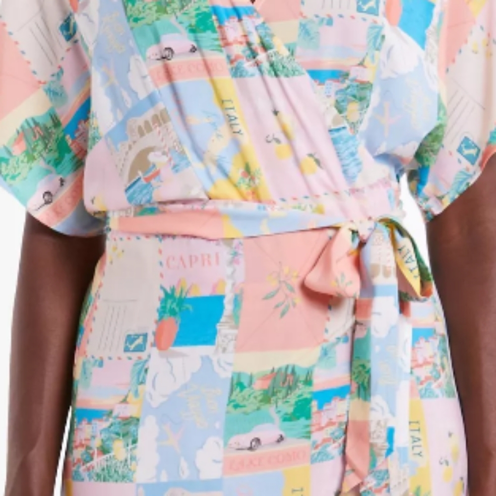 NWT Never Fully Dressed Postcard Wrap Dress
